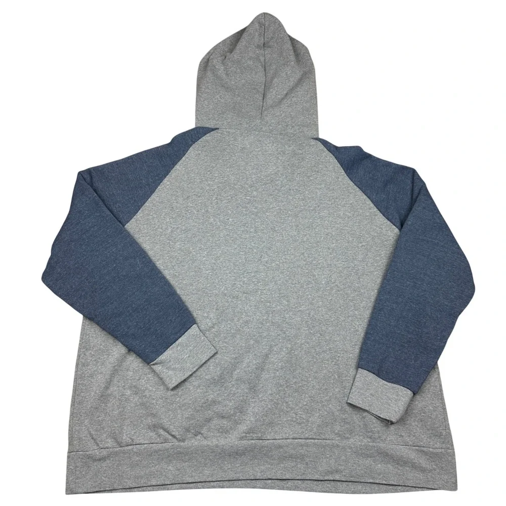 Fanatics Nashville Predators NHL Hoodie Mens 2XL Grey Blue Raglan Pullover Logo
